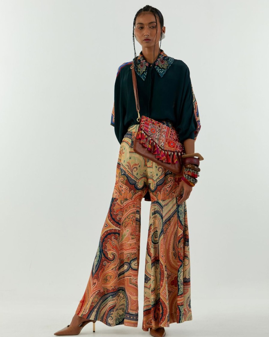 Womens Aseem Kapoor | Deep Teal Sharara Pant