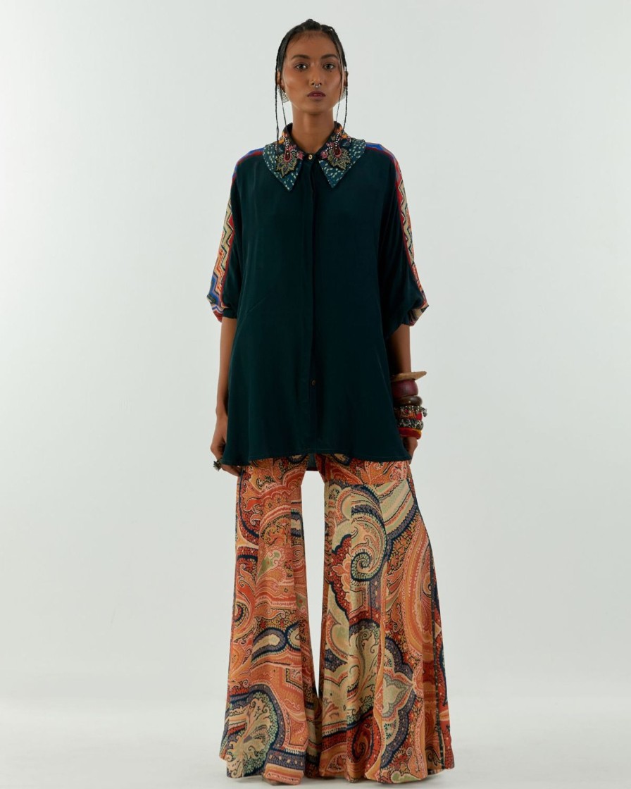 Womens Aseem Kapoor | Deep Teal Sharara Pant