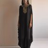 Womens Arpita Mehta | Black Hand Embroidered Cape Set