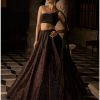 Bridal Seema Gujral | Black Crystal Lehenga Set