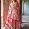 Womens Dolly J | Eris Red Raw Silk Bridal Lehenga