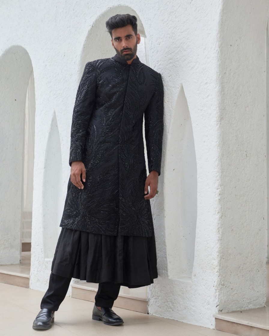 Mens Mahima Mahajan Mens | Zabir Embroidered Sherwani Angrakha Set