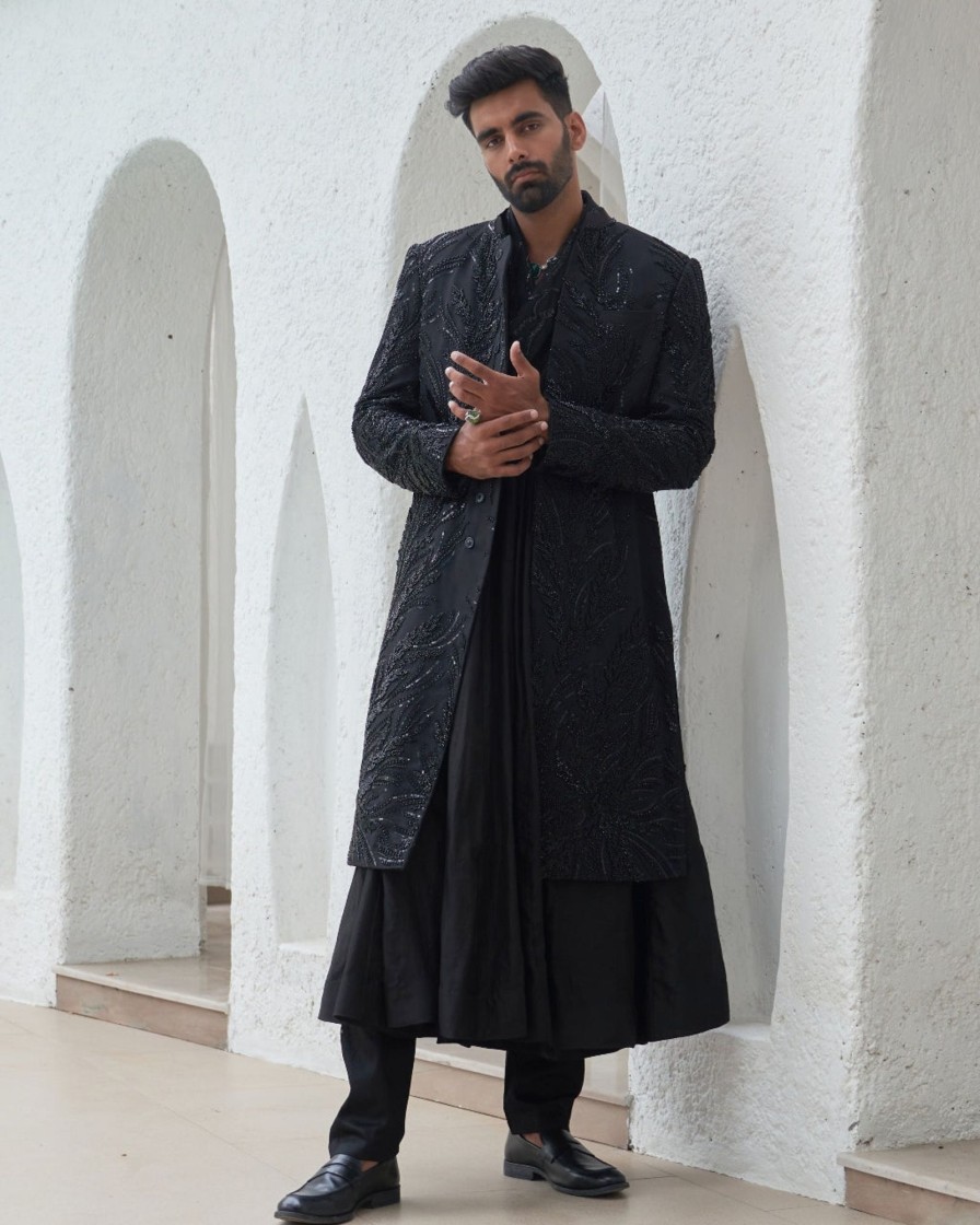 Mens Mahima Mahajan Mens | Zabir Embroidered Sherwani Angrakha Set