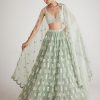 Bridal Vvani by Vani Vats | Powder Mint Green Chandelier Drop Lehenga Set