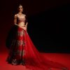 Bridal Geethika Kanumilli | Four-Line Floral Foliage Lehenga Set