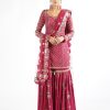 Womens Vvani by Vani Vats | Mellow Wine Sharara Set