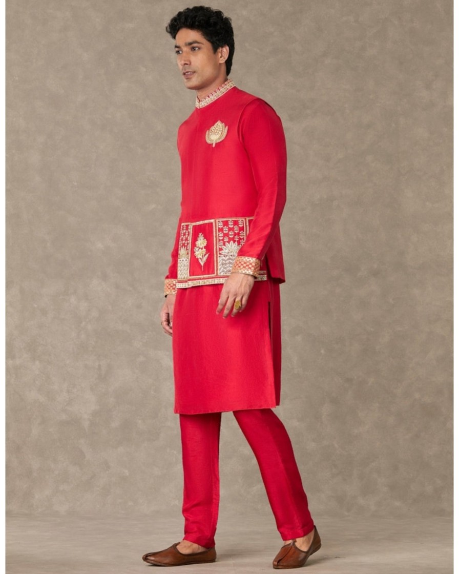 Mens House of Masaba Mens | Red Anar Kurta Set