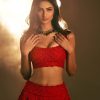 Bridal Mrunalini Rao | Sheer Mudra Lehenga Set (In Red)