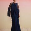 Womens Ridhi Mehra | Navy Ibaraat Sari Set