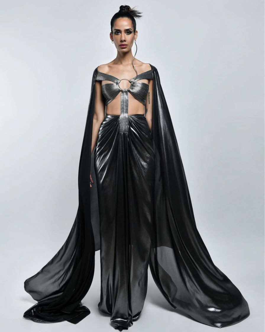 Bridal Amit Aggarwal | Gray Cut Out Gown