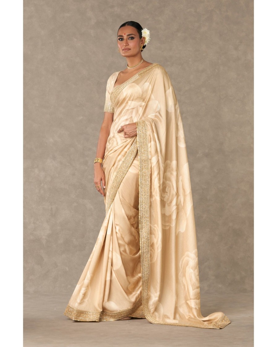 Womens House of Masaba | Beige Gulaab Sari Set