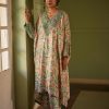 Womens Mrunalini Rao | Printed Reva Cuff Kaftan Set