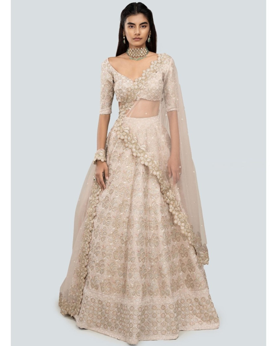 Bridal Aisha Rao | Champagne Tara Lehenga Set