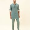 Mens SVA Menswear | Beige Butti Printed Kurta Set