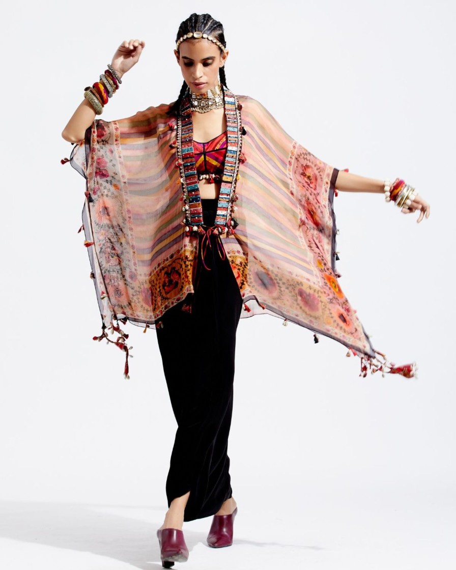 Womens Aseem Kapoor | Boho Multi-Color Veni Dupatta Jacket