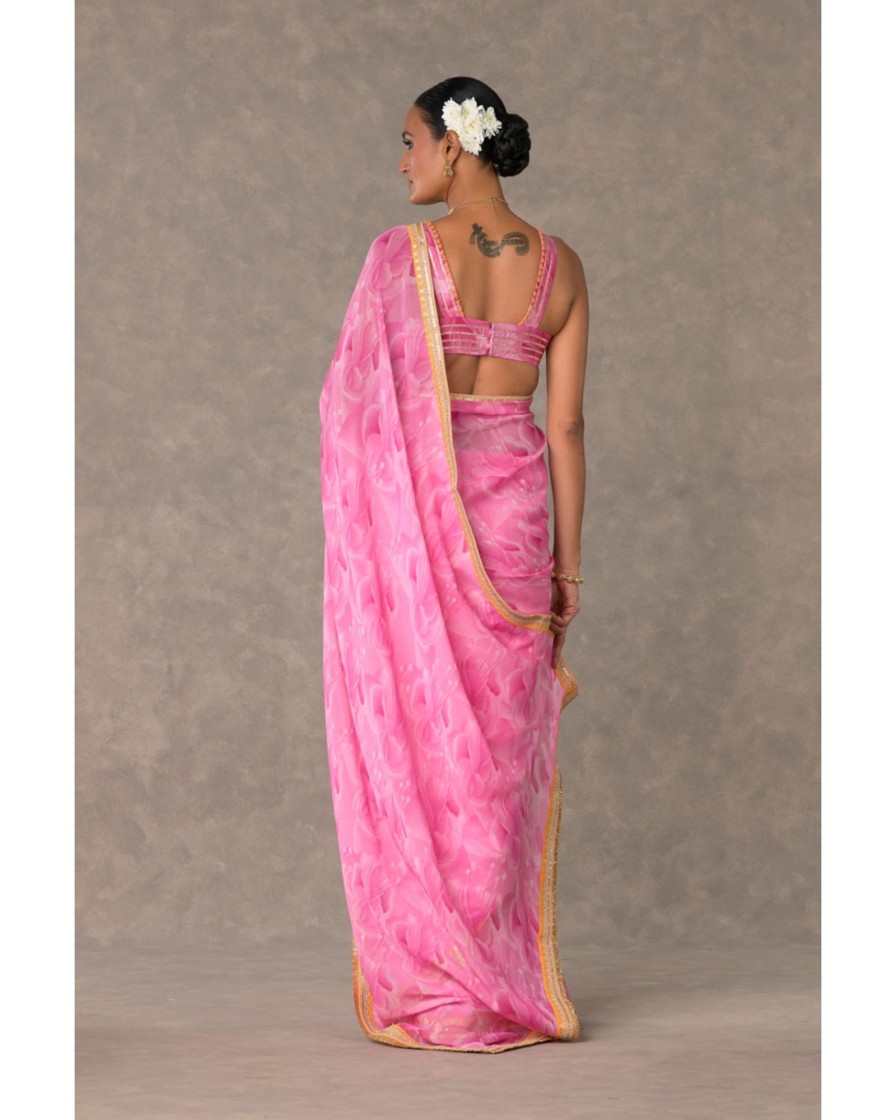 Womens House of Masaba | Pink Boomerang Sari Set