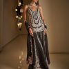 Womens Seema Gujral | Black Silver Sharara Set