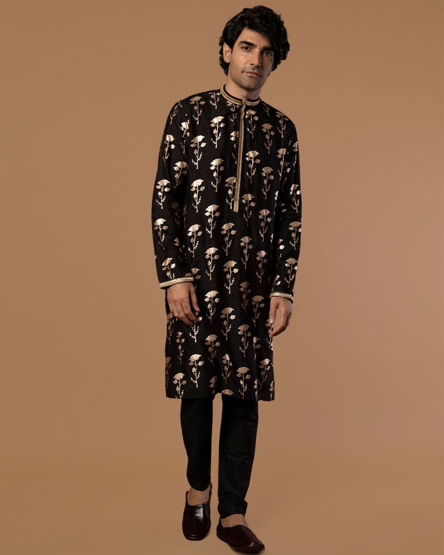 Mens House of Masaba Mens | Black Periwinkle Kurta