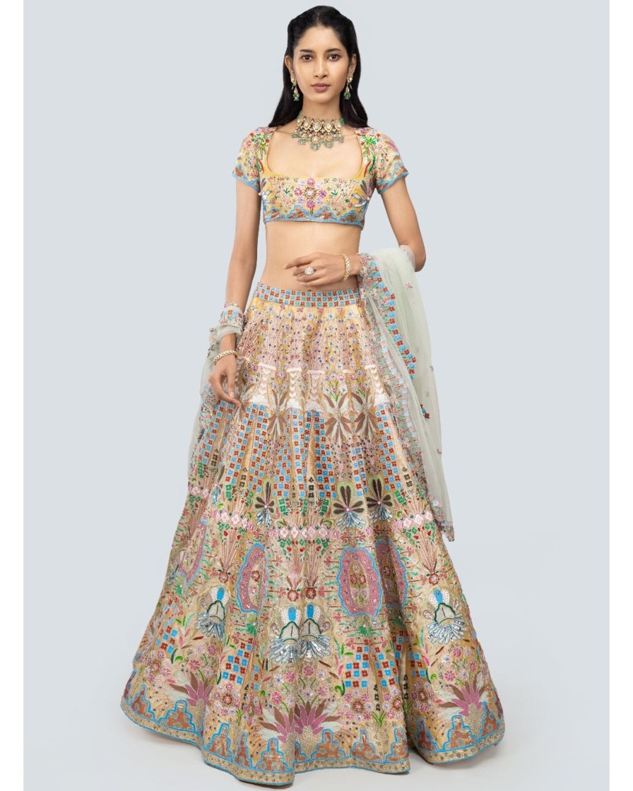 Bridal Aisha Rao | Yellow Parisa Lehenga Set