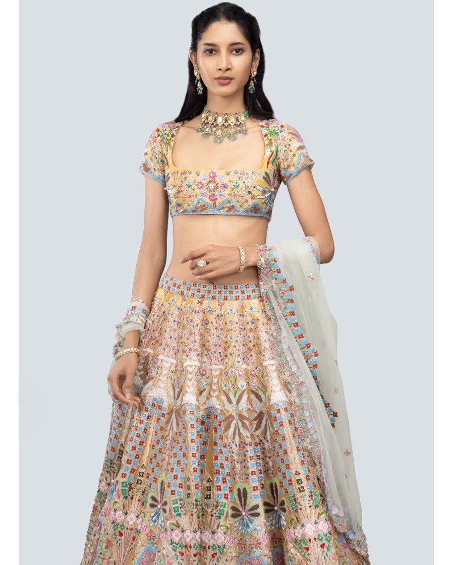 Bridal Aisha Rao | Yellow Parisa Lehenga Set