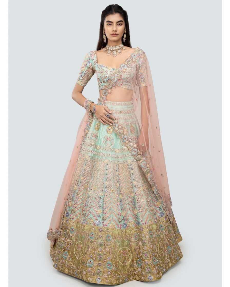 Bridal Aisha Rao | Blue Banou Lehenga Set