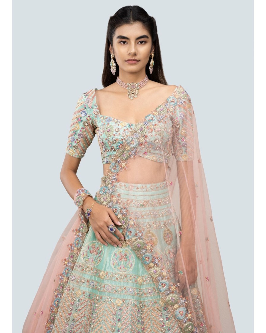 Bridal Aisha Rao | Blue Banou Lehenga Set