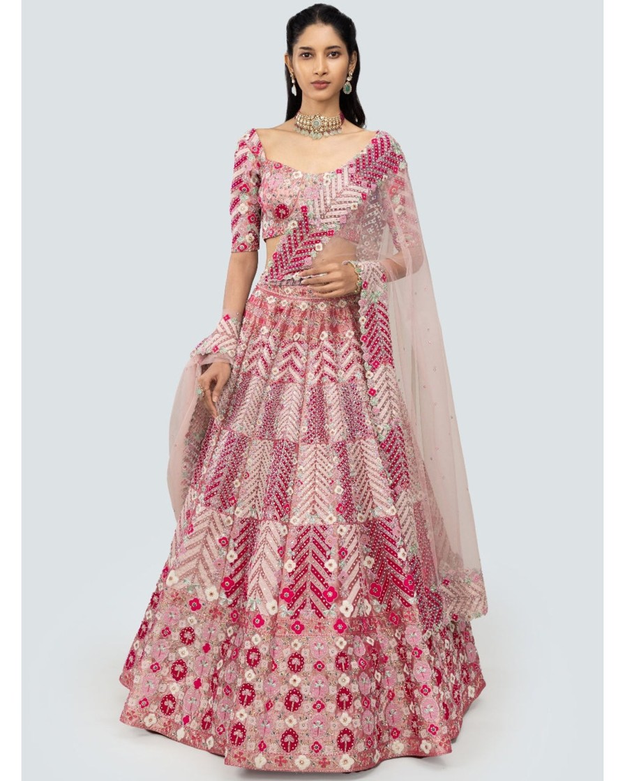 Bridal Aisha Rao | Pink Ziba Lehenga Set