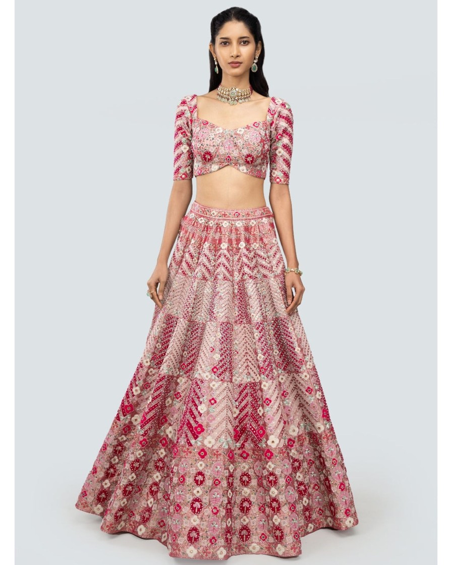 Bridal Aisha Rao | Pink Ziba Lehenga Set