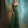 Womens Esha Sethi Thirani | Moss Green Tulle Sharara Set