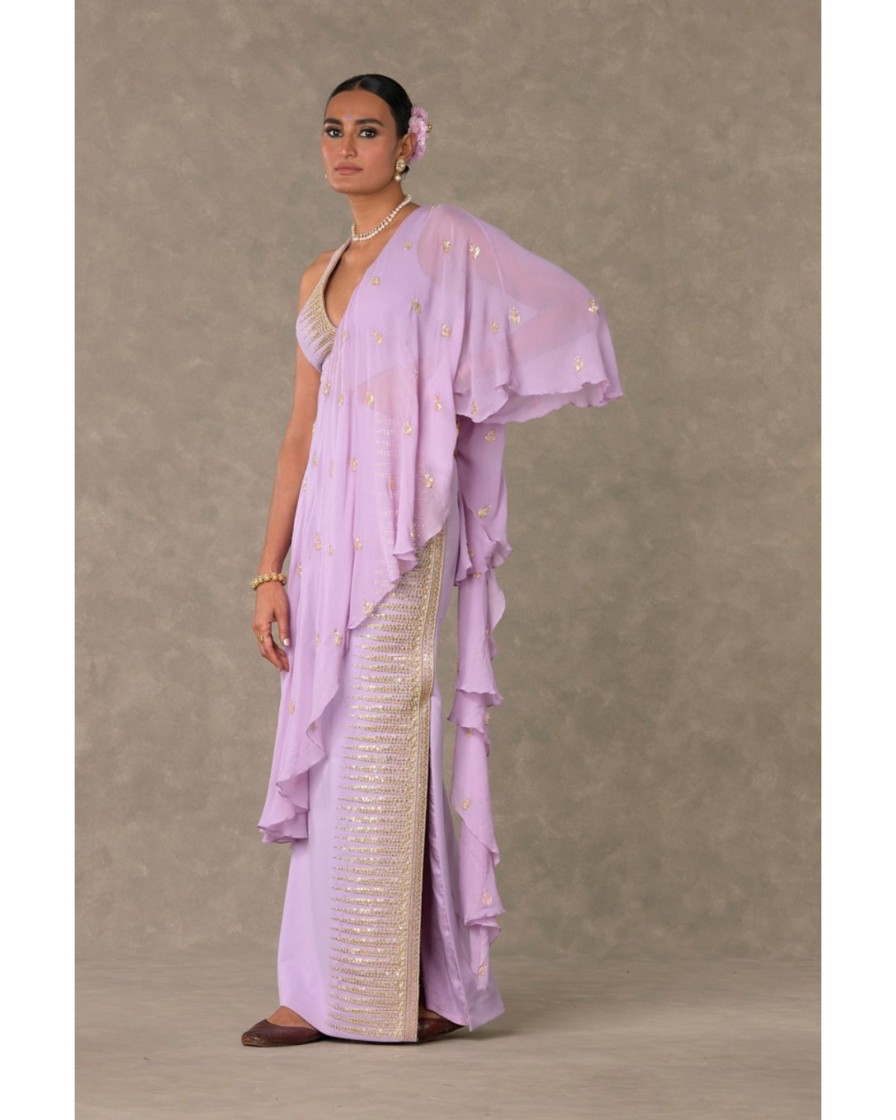 Womens House of Masaba | Lilac Trikone Sari Gown