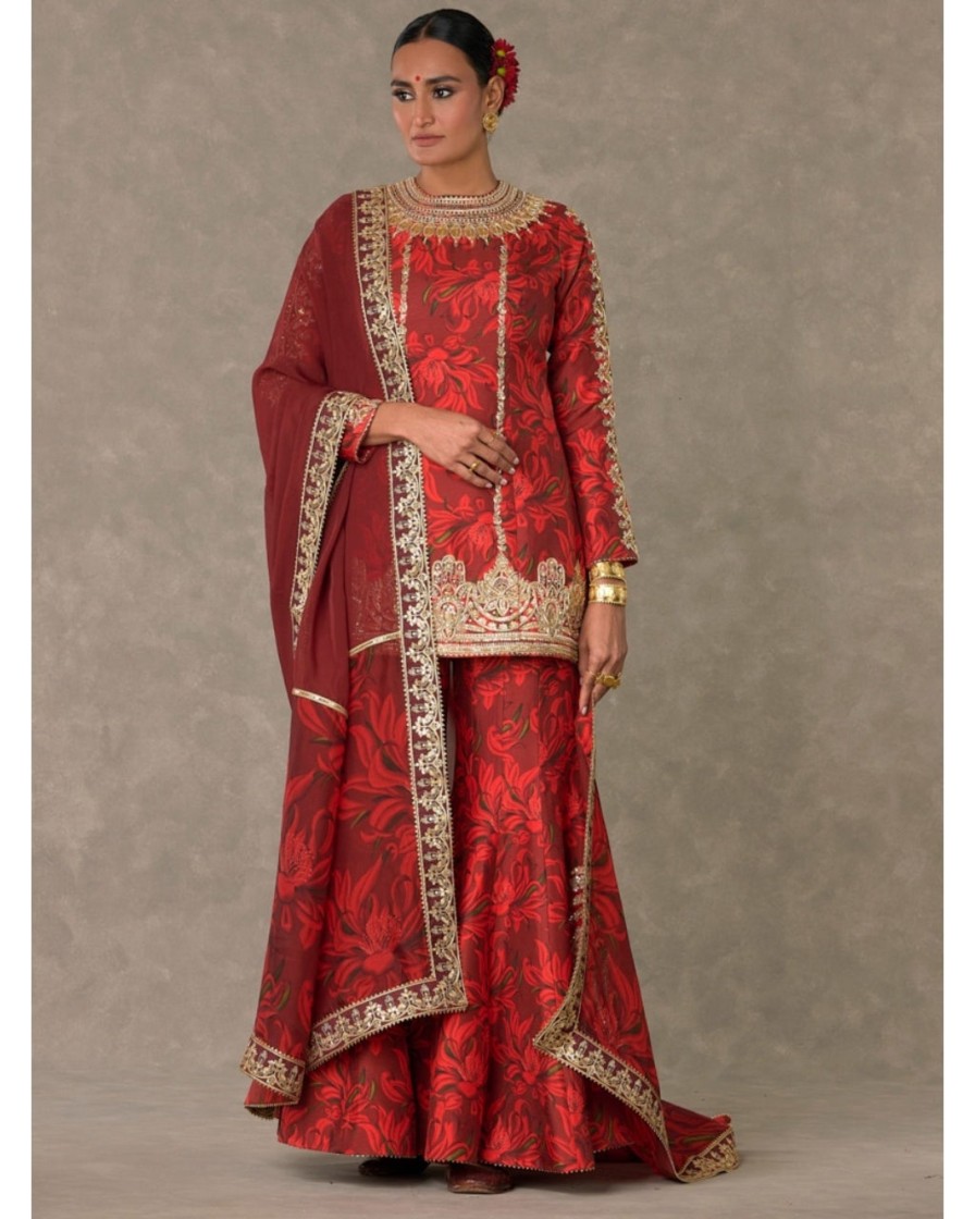 Womens House of Masaba | Red Gulmohar Sharara Set