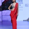 Womens Bhumika Sharma | Red 6 Yard Sari With An Embroidered Blouse