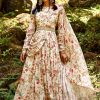 Womens Paulmi u0026 Harsh | Off-White Hand Embroidered Anarkali Set