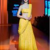 Bridal Arpita Mehta | Acid Yellow Embellished Sari Set