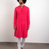 Mens Arjan Dugal | Hot Pink Silk Kurta Set