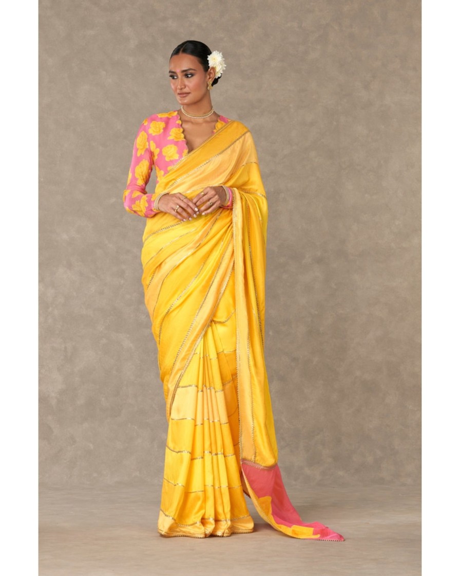 Womens House of Masaba | Yellow Kasata Sari Set