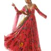 Womens Mahima Mahajan | Pink Printed U0026 Embroidered Anarkali Set