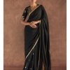 Womens House of Masaba | Black 'Paan-Patti' Sari