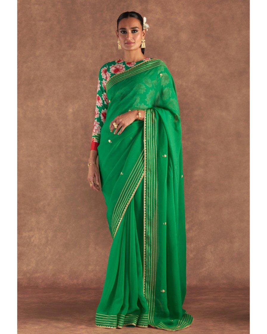 Womens House of Masaba | Green Berrybloom Sari