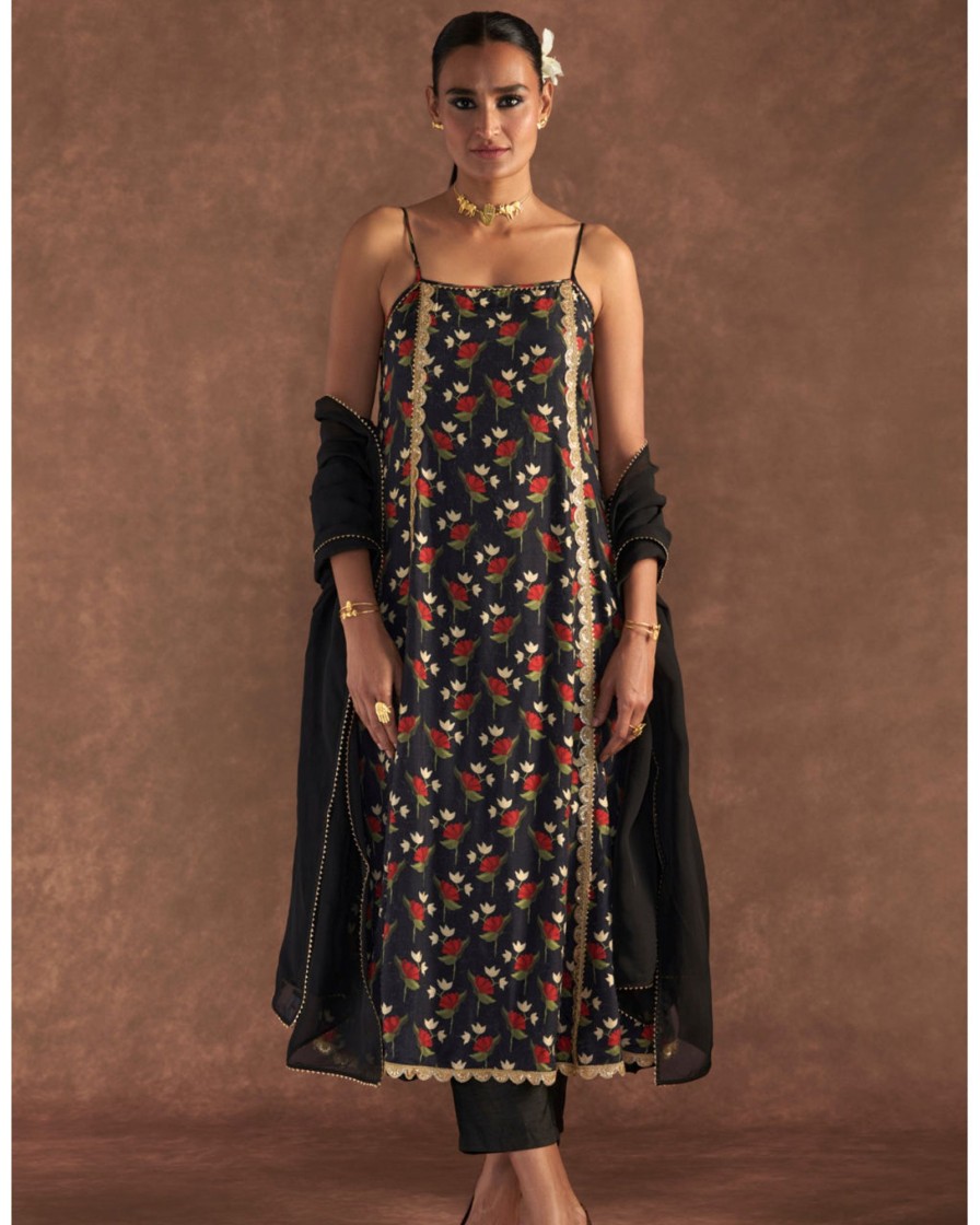 Womens House of Masaba | Black Irisbud Anarkali Set