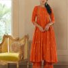 Womens Paulmi u0026 Harsh | Rust Butti Embroidered Kurta Set