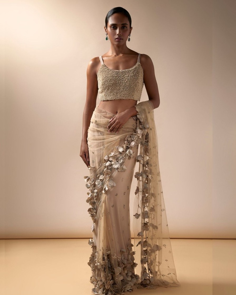 Bridal Esha Sethi Thirani | Full Bloom Tulle Sari Set