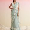 Womens Ridhi Mehra | Sea Green Ploma Sari Set