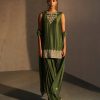 Womens Bhumika Sharma | Green Kurta U0026 Dhoti Salwar Set