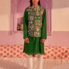 Mens Siddhartha Bansal Mens | Emerald Sea Green Hamsa Kurta Set