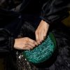 Womens The Right Sided | Amaal Emerald Green Crescent Bag