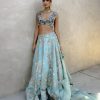 Bridal Mrunalini Rao | Multi Teal Zardozi Lehenga