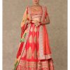 Womens House of Masaba | Red Paan Patti Lehenga Set