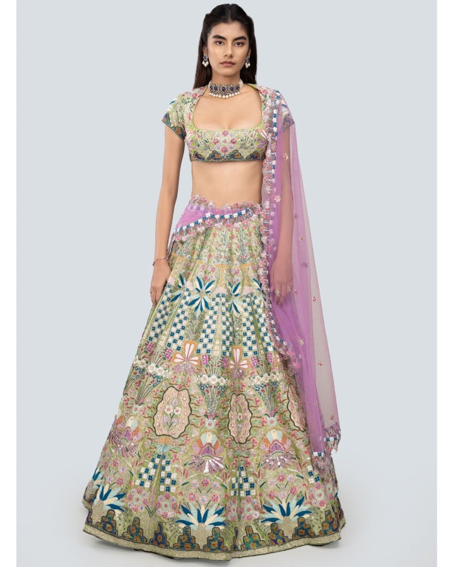 Bridal Aisha Rao | Green Parisa Lehenga Set