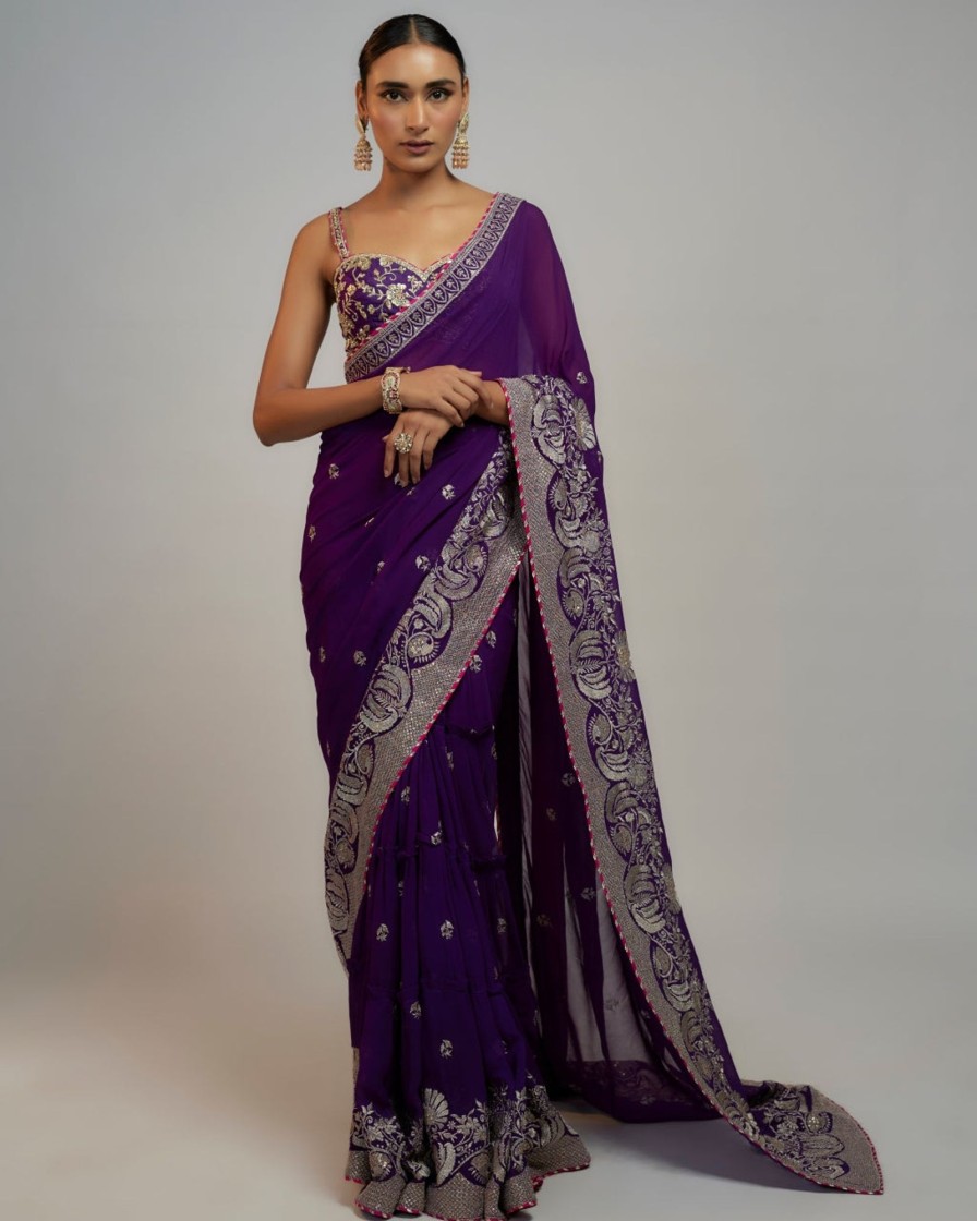 Womens Gopi Vaid | Golconda Yamini Sari Set